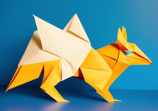 Generative AI of Fox Origami Work.