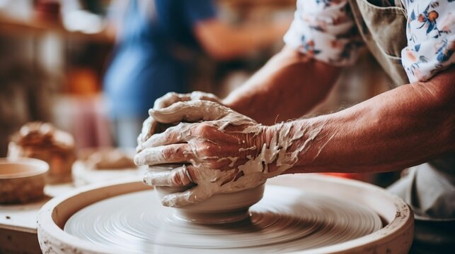 Pottery class: Adults mold their imagination, fostering creativity and connection