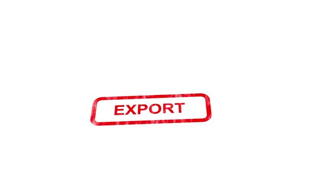 Stamp seal export text animation