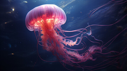 poisonous sea jellyfish, Generative AI