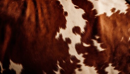 Brown and white cowhide texture, Generative AI - obrazy, fototapety, plakaty
