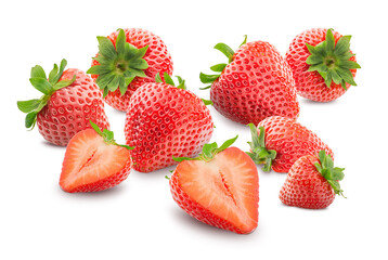 Strawberries isolated on white background - 620516922