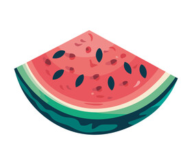 Fresh watermelon slice, a sweet and juicy summer fruit snack