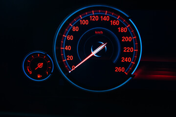 Closeup of car dashboard