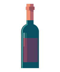 Wine bottle, alcohol drink illustration