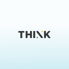 Obraz premium word think vector logo design