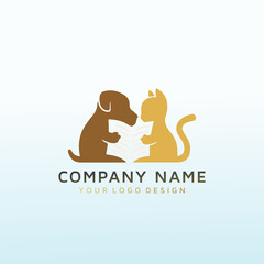 dog care vector logo design