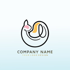dog care vector logo design