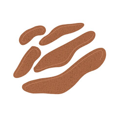 Form Brown Blobs With a Paper Texture