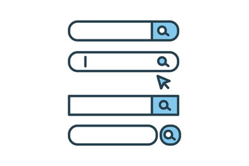 Fototapeta premium Search bar icon. Flat line icon style design. Simple vector design editable