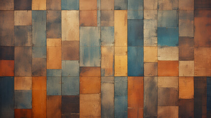 Old vintage multicolored plywood background.