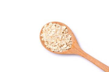 wooden spoon with oat meal