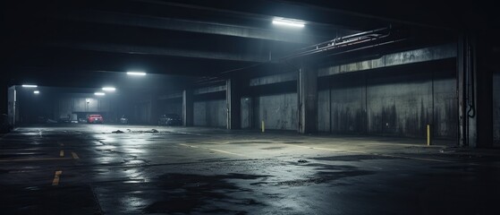 Midnight Parking Area - Generative ai