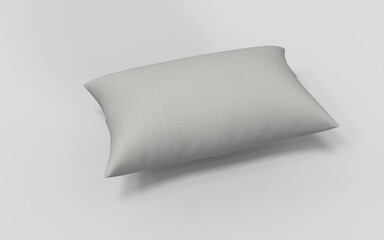Realistic pillow 3d rendering. bed pillow for bedroom.