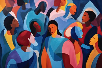 Abstract Colorful Celebrating diversity and inclusivity - Generative ai