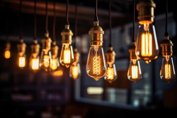 Antique Edison Style Lamps - Generative ai