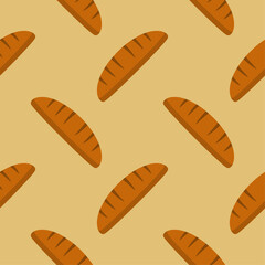 bread seamless pattern flat design vector illustration