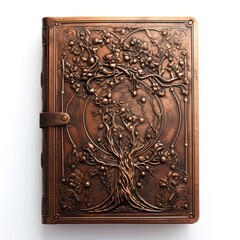 Book on white background.