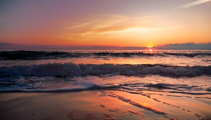 Fototapeta na wymiar sunset over the sea,AI generated