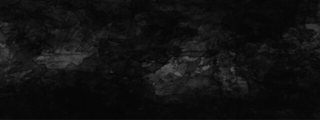 Grunge grey shades watercolor background. Abstract black and white ink effect watercolor illustration. Abstract black watercolor background painting. Black background texture in painted watercolor.	