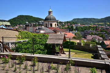 Terrace garden in Děč&iacute;n under the castle in spring Terasov&aacute; zahrada v Děč&iacute;ně pod z&aacute;mkem na jaře