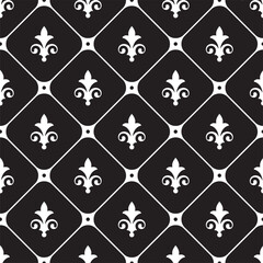 Damask pattern. Classic dark seamless vector pattern. Damask orient black and white ornament. Classic vintage background. Orient pattern for fabric, wallpapers and packaging