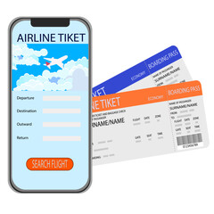 Phone and flight booking app
