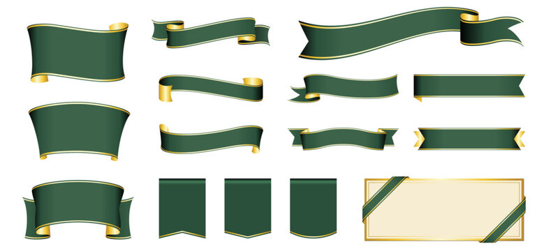 Olive-Green Ribbon - Vector Image #117332 - TemplateMonster