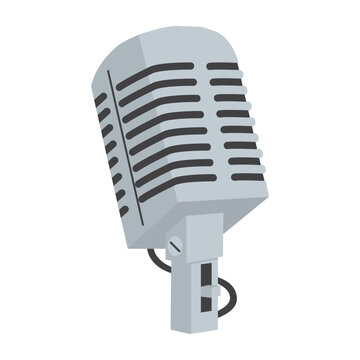 Microphone with stand icon vector