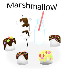 illustration of a set of sweets