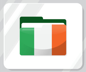 Ireland Glossy Folder Flag Icon
