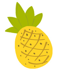 Pineapple fruit clipart cartoon