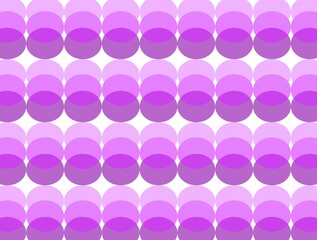 Ilustración de un patrón de círculos de varios colores con un fondo blanco.