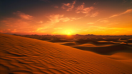 Captivating Sahara Desert, breathtaking landscape, Generative AI illustration