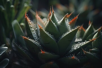 Aloe barbadensis plant . Generative AI

