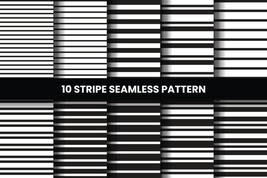 set of horizontal lines seamless patterns design