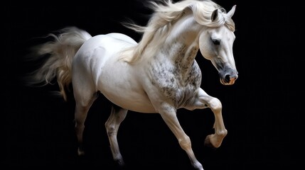 Fototapeta na wymiar horse runs gallop