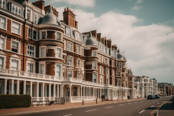 Fototapeta na wymiar Brighton UK - May 20 2020 Stunning Georgian and Regency Generative AI