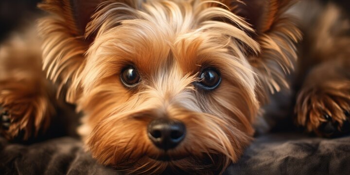 yorki a photography close-up of a Yorkshire Terrier (Yorkie)  adorable features and expressive eyes Generative AI Digital Illustration Part#060723
