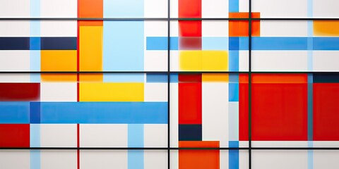 cool wallpaper digital illustration of a cool wallpaper bold primary colors and intersecting lines and shapes Generative AI Digital Illustration Part#060723