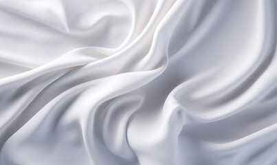 Obraz premium Abstract White Silk Background Generative ai