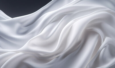 Obraz premium Abstract White Silk Background Generative ai