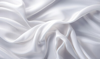 Obraz premium Abstract White Silk Background Generative ai