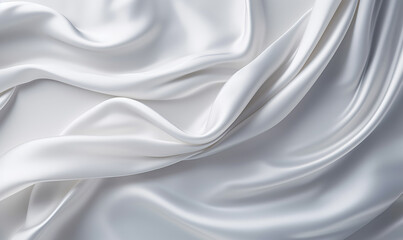 Fototapeta premium Abstract White Silk Background Generative ai