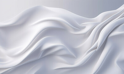 Fototapeta premium Abstract White Silk Background Generative ai