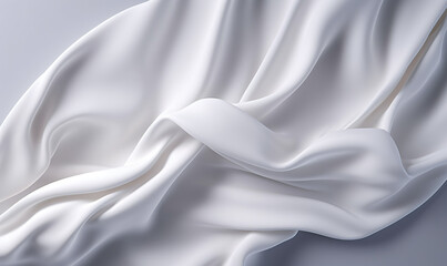Obraz premium Abstract White Silk Background Generative ai