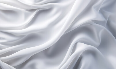 Fototapeta premium Abstract White Silk Background Generative ai