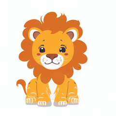 Fototapeta premium cute lion cartoon vector design
