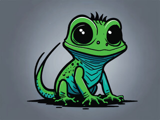 cute lizard cartoon vector design