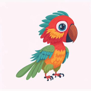 cute parrot cartoon vector design